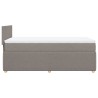 Boxspringbett mit Matratze Taupe 90x190 cm Stoff