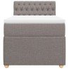 Boxspringbett mit Matratze Taupe 90x190 cm Stoff