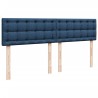 Boxspringbett mit Matratze Blau 180x200 cm Stoff