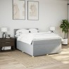 Boxspringbett mit Matratze Hellgrau 140x190 cm Stoff