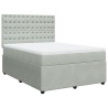 Boxspringbett mit Matratze Hellgrau 160x200 cm Samt