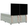 Boxspringbett mit Matratze Hellgrau 140x190 cm Samt