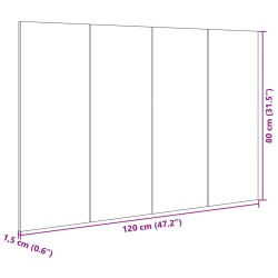 Kopfteil mit Nachttischen Sonoma-Eiche 120 cm Holzwerkstoff