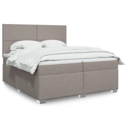 Boxspringbett mit Matratze Taupe 200x200 cm Stoff