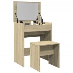 Schminktisch mit Hocker Sonoma-Eiche 60x40x113,5 cm