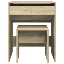 Schminktisch mit Hocker Sonoma-Eiche 60x40x113,5 cm