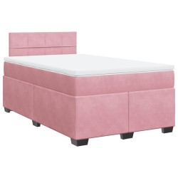 Boxspringbett mit Matratze Rosa 120x190 cm Samt