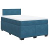 Boxspringbett mit Matratze Dunkelblau 120x200 cm Samt