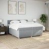 Boxspringbett mit Matratze Hellgrau 200x200 cm Stoff