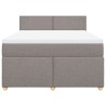 Boxspringbett mit Matratze Taupe 160x200 cm Stoff