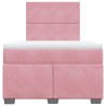 Boxspringbett mit Matratze Rosa 120x190 cm Samt