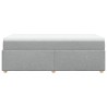 Boxspringbett mit Matratze Hellgrau 90x190 cm Stoff