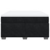 Boxspringbett mit Matratze Schwarz 140x190 cm Samt