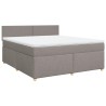 Boxspringbett mit Matratze Taupe 180x200 cm Stoff