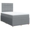 Boxspringbett mit Matratze Hellgrau 120x200 cm Stoff