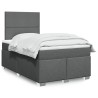 Boxspringbett mit Matratze Dunkelgrau 120x190 cm Stoff