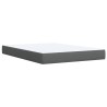 Boxspringbett mit Matratze Dunkelgrau 140x190 cm Stoff