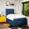 Boxspringbett mit Matratze Blau 120x200 cm Stoff