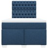 Boxspringbett mit Matratze Blau 120x190 cm Stoff