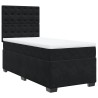 Boxspringbett mit Matratze Schwarz 90x200 cm Samt