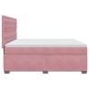 Boxspringbett mit Matratze Rosa 200x200 cm Samt