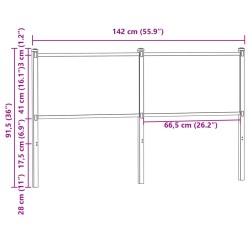 Kopfteil Braun Eichen-Optik 135 cm Holzwerkstoff und Stahl