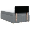 Boxspringbett mit Matratze Hellgrau 120x200 cm Stoff