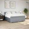 Boxspringbett mit Matratze Hellgrau 180x200 cm Stoff