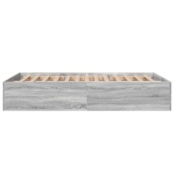 Bettgestell Grau Sonoma 120x200 cm Holzwerkstoff