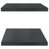 Wandregale 2 Stk. 100x40x3 cm Schwarz Edelstahl