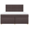 Boxspringbett mit Matratze Dunkelbraun 180x200 cm Stoff