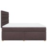 Boxspringbett mit Matratze Dunkelbraun 180x200 cm Stoff