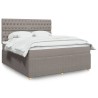 Boxspringbett mit Matratze Taupe 180x200 cm Stoff