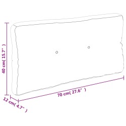 Palettenkissen Rot 70x40x12 cm Stoff