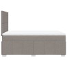 Boxspringbett mit Matratze Taupe 120x200 cm Stoff