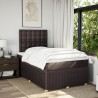 Boxspringbett mit Matratze Dunkelbraun 120x200 cm Stoff