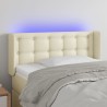 LED Kopfteil Creme 83x16x78/88 cm Kunstleder