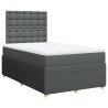 Boxspringbett mit Matratze Dunkelgrau 120x200 cm Stoff