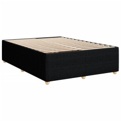 Boxspringbett mit Matratze Schwarz 140x190 cm Stoff