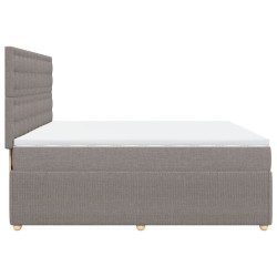 Boxspringbett mit Matratze Taupe 200x200 cm Stoff