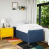 Boxspringbett mit Matratze Blau 90x200 cm Stoff