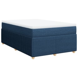 Boxspringbett mit Matratze Blau 120x200 cm Stoff