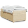 Boxspringbett mit Matratze Creme 100x200 cm Stoff