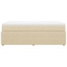 Boxspringbett mit Matratze Creme 100x200 cm Stoff