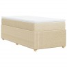 Boxspringbett mit Matratze Creme 100x200 cm Stoff