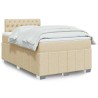 Boxspringbett mit Matratze Creme 120x200 cm Stoff