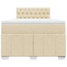 Boxspringbett mit Matratze Creme 120x200 cm Stoff