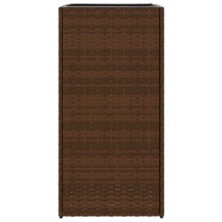 Pflanzkübel Braun 40x40x80 cm Poly Rattan