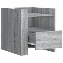 Nachttisch Grau Sonoma 45x50x50 cm Holzwerkstoff