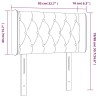 LED Kopfteil Dunkelgrau 83x16x78/88 cm Samt